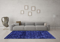 Machine Washable Persian Blue Bohemian Rug, wshabs4430blu