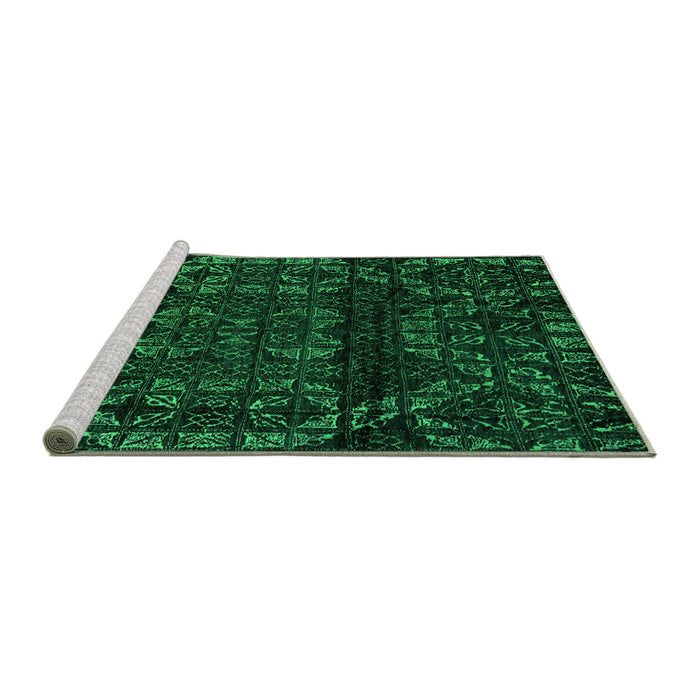 Sideview of Machine Washable Persian Green Bohemian Area Rugs, wshabs4430grn