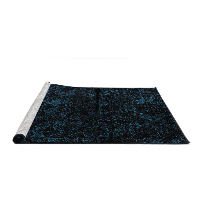 Sideview of Machine Washable Abstract Black Rug, wshabs4431