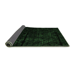 Sideview of Abstract Emerald Green Modern Rug, abs4431emgrn