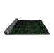 Sideview of Abstract Emerald Green Modern Rug, abs4431emgrn