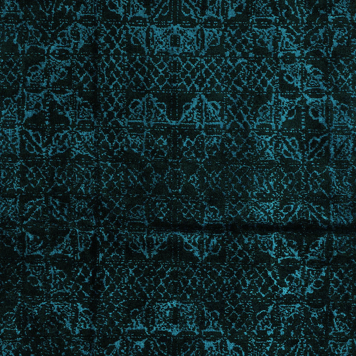 Machine Washable Abstract Turquoise Modern Area Rugs, wshabs4431turq