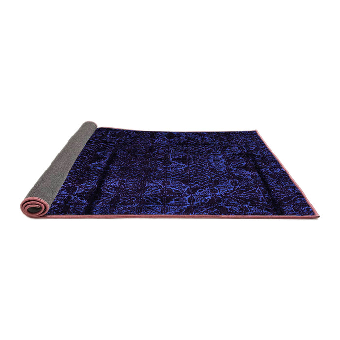 Sideview of Abstract Purple Modern Rug, abs4431pur
