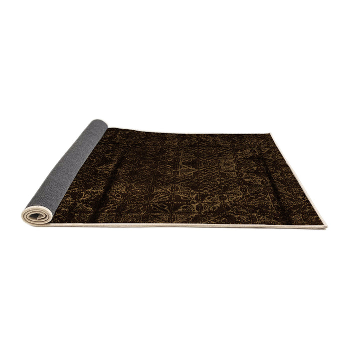 Sideview of Abstract Orange Modern Rug, abs4431org