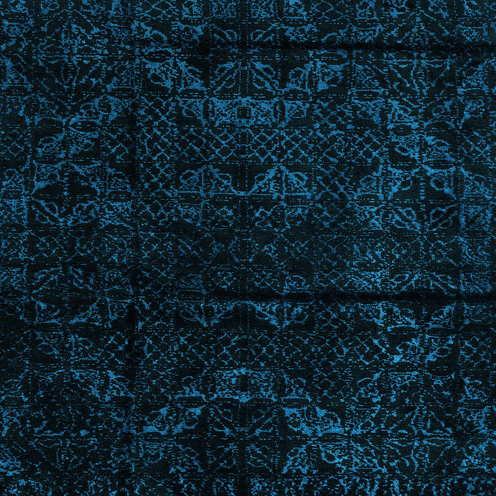 Square Machine Washable Abstract Light Blue Modern Rug, wshabs4431lblu