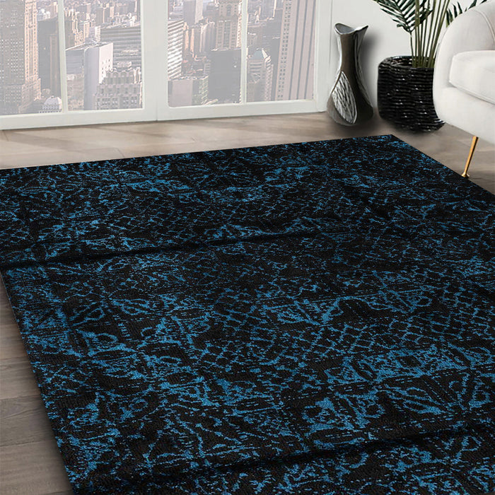 Machine Washable Abstract Black Rug in a Family Room, wshabs4431