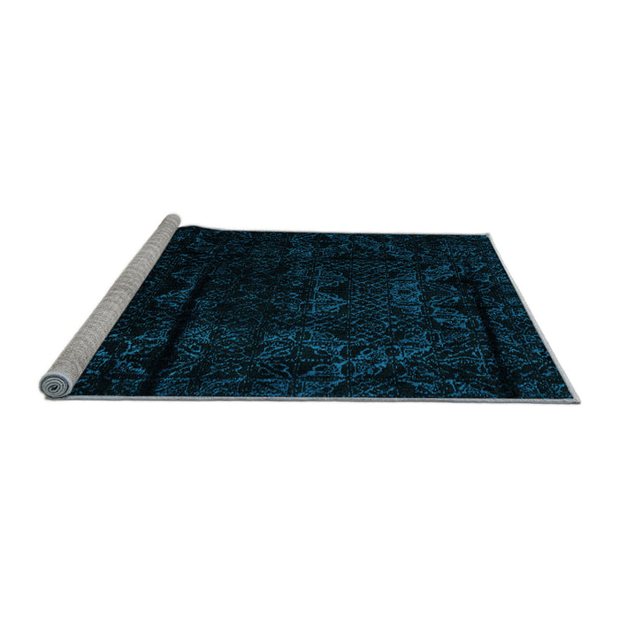 Sideview of Machine Washable Abstract Light Blue Modern Rug, wshabs4431lblu