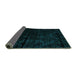 Sideview of Abstract Turquoise Modern Rug, abs4431turq