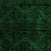 Square Machine Washable Abstract Green Modern Area Rugs, wshabs4431grn