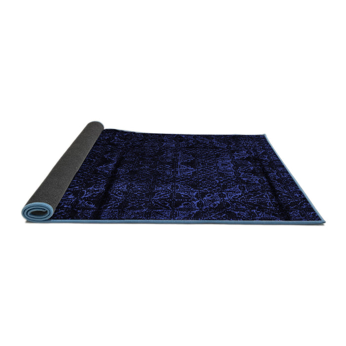 Sideview of Abstract Blue Modern Rug, abs4431blu