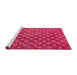 Sideview of Machine Washable Abstract Hot Deep Pink Rug, wshabs4432
