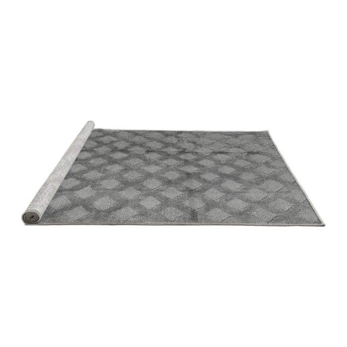 Sideview of Machine Washable Abstract Gray Modern Rug, wshabs4432gry