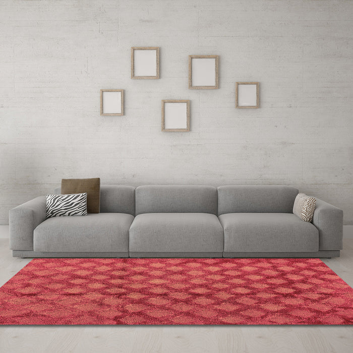 Machine Washable Abstract Brown Modern Rug in a Living Room,, wshabs4432brn