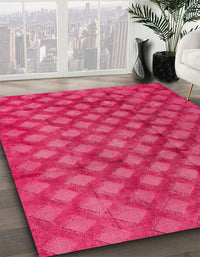 Abstract Hot Deep Pink Modern Rug, abs4432