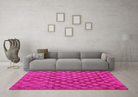 Machine Washable Abstract Pink Modern Rug, wshabs4432pnk