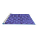 Sideview of Machine Washable Abstract Blue Modern Rug, wshabs4432blu