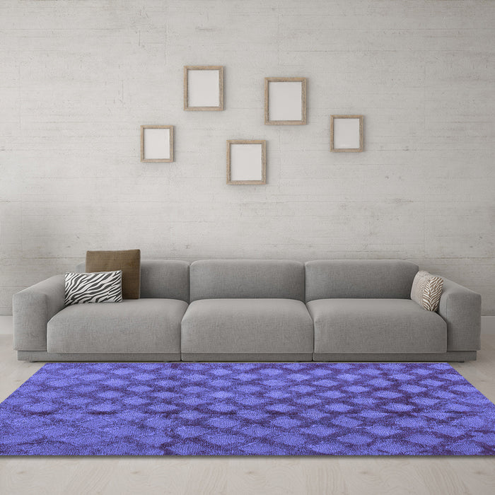 Machine Washable Abstract Blue Modern Rug in a Living Room, wshabs4432blu
