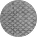 Round Abstract Gray Modern Rug, abs4432gry