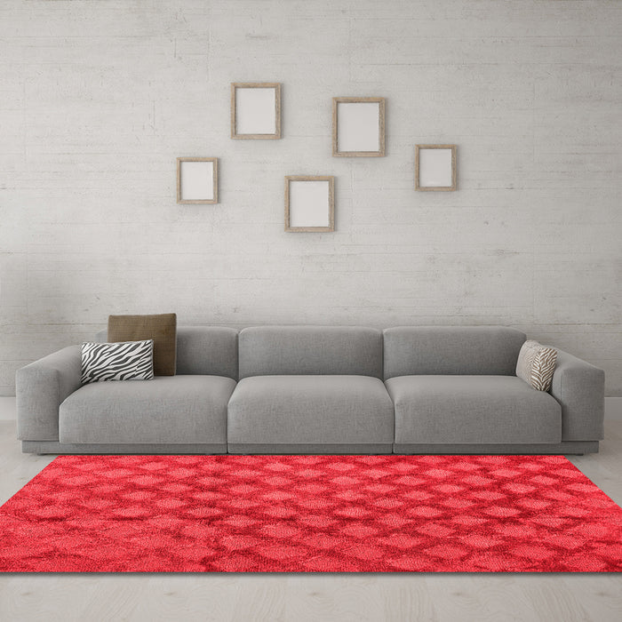 Modern Red Washable Rugs