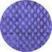 Round Abstract Blue Modern Rug, abs4432blu