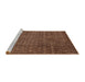 Sideview of Machine Washable Abstract Red Brown Rug, wshabs4433