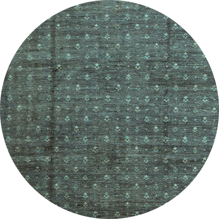 Round Machine Washable Abstract Light Blue Modern Rug, wshabs4433lblu