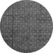 Round Abstract Gray Modern Rug, abs4433gry