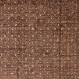 Square Machine Washable Abstract Red Brown Rug, wshabs4433