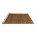 Sideview of Machine Washable Abstract Brown Modern Rug, wshabs4433brn