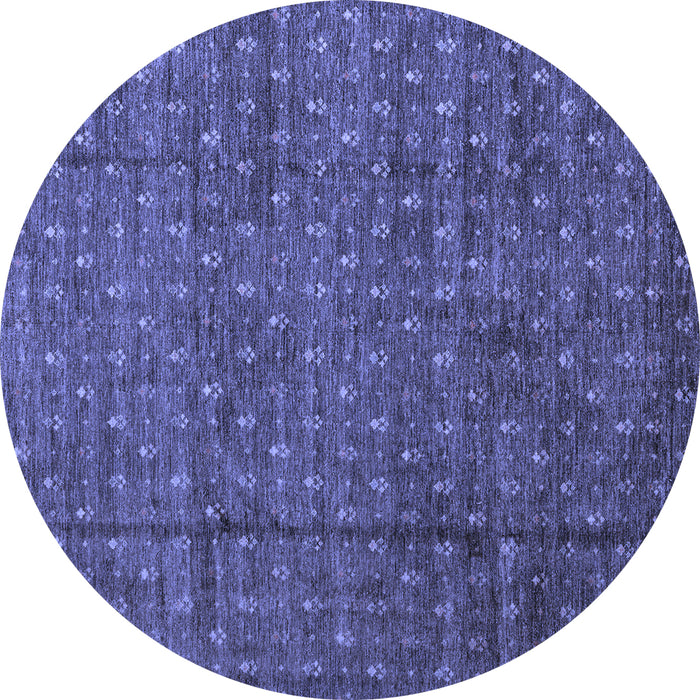 Round Machine Washable Abstract Blue Modern Rug, wshabs4433blu