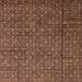 Square Abstract Red Brown Modern Rug, abs4433