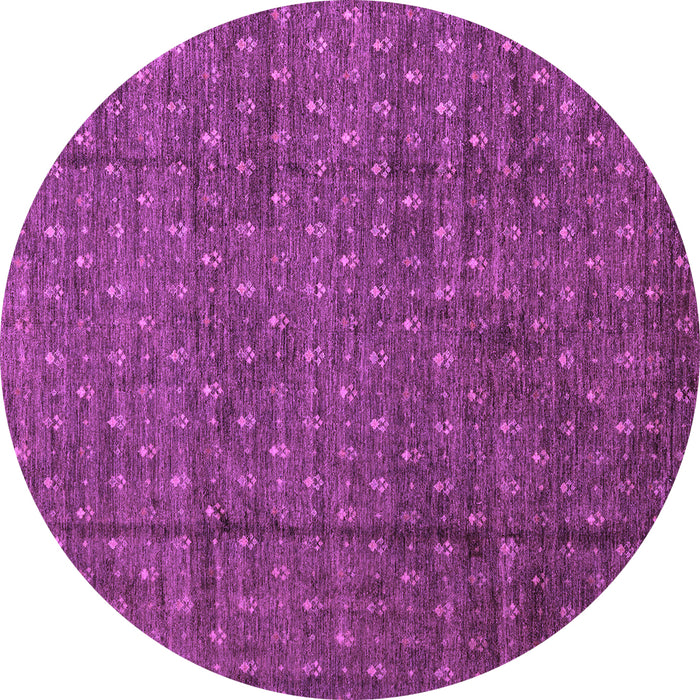 Round Abstract Purple Modern Rug, abs4433pur