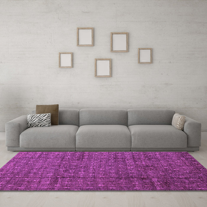 Machine Washable Abstract Purple Modern Area Rugs in a Living Room, wshabs4433pur