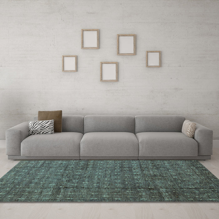 Machine Washable Abstract Light Blue Modern Rug in a Living Room, wshabs4433lblu