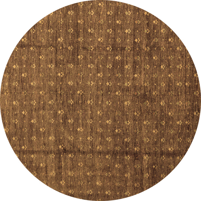 Round Abstract Brown Modern Rug, abs4433brn
