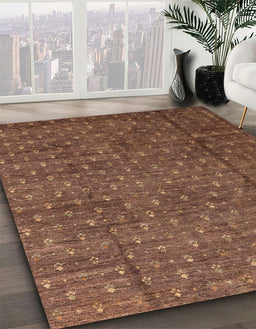 Machine Washable Abstract Red Brown Rug in a Family Room, wshabs4433