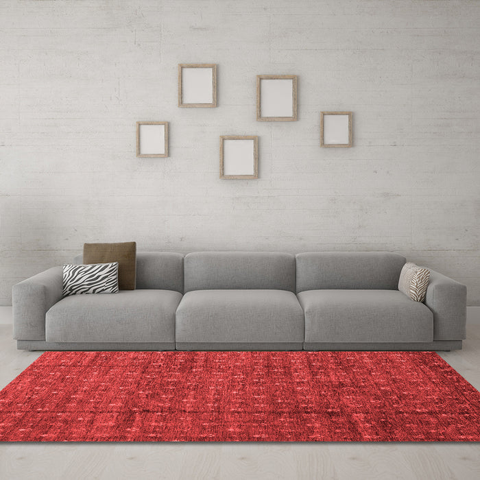 Modern Red Washable Rugs