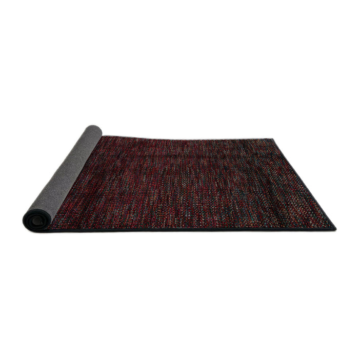 Sideview of Abstract Red Modern Rug, abs4434