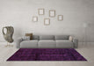 Machine Washable Abstract Purple Modern Area Rugs in a Living Room, wshabs4434pur