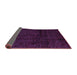 Sideview of Abstract Purple Modern Rug, abs4434pur