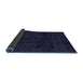 Sideview of Abstract Blue Modern Rug, abs4434blu