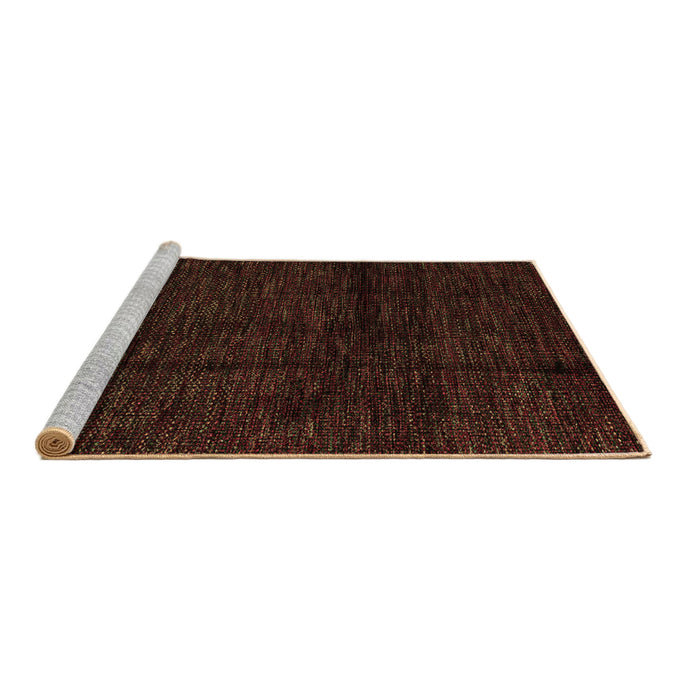 Sideview of Machine Washable Abstract Brown Modern Rug, wshabs4434brn