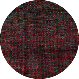 Round Abstract Red Modern Rug, abs4434