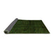 Sideview of Abstract Green Modern Rug, abs4434grn