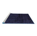 Sideview of Machine Washable Abstract Blue Modern Rug, wshabs4434blu