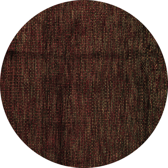 Round Abstract Brown Modern Rug, abs4434brn
