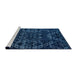 Sideview of Machine Washable Abstract Night Blue Rug, wshabs4435