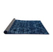 Sideview of Abstract Blue Modern Rug, abs4435