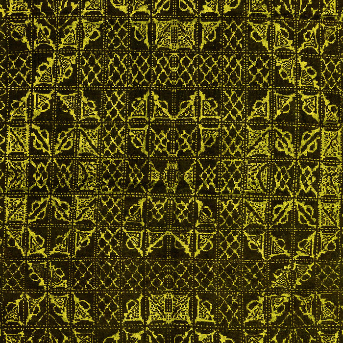 Abstract Yellow Modern Rug, abs4435yw