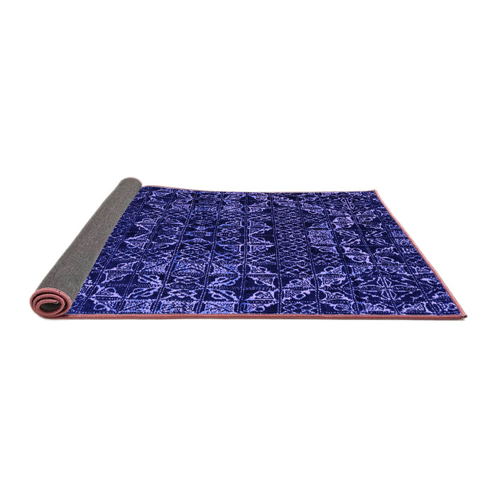 Sideview of Abstract Purple Modern Rug, abs4435pur